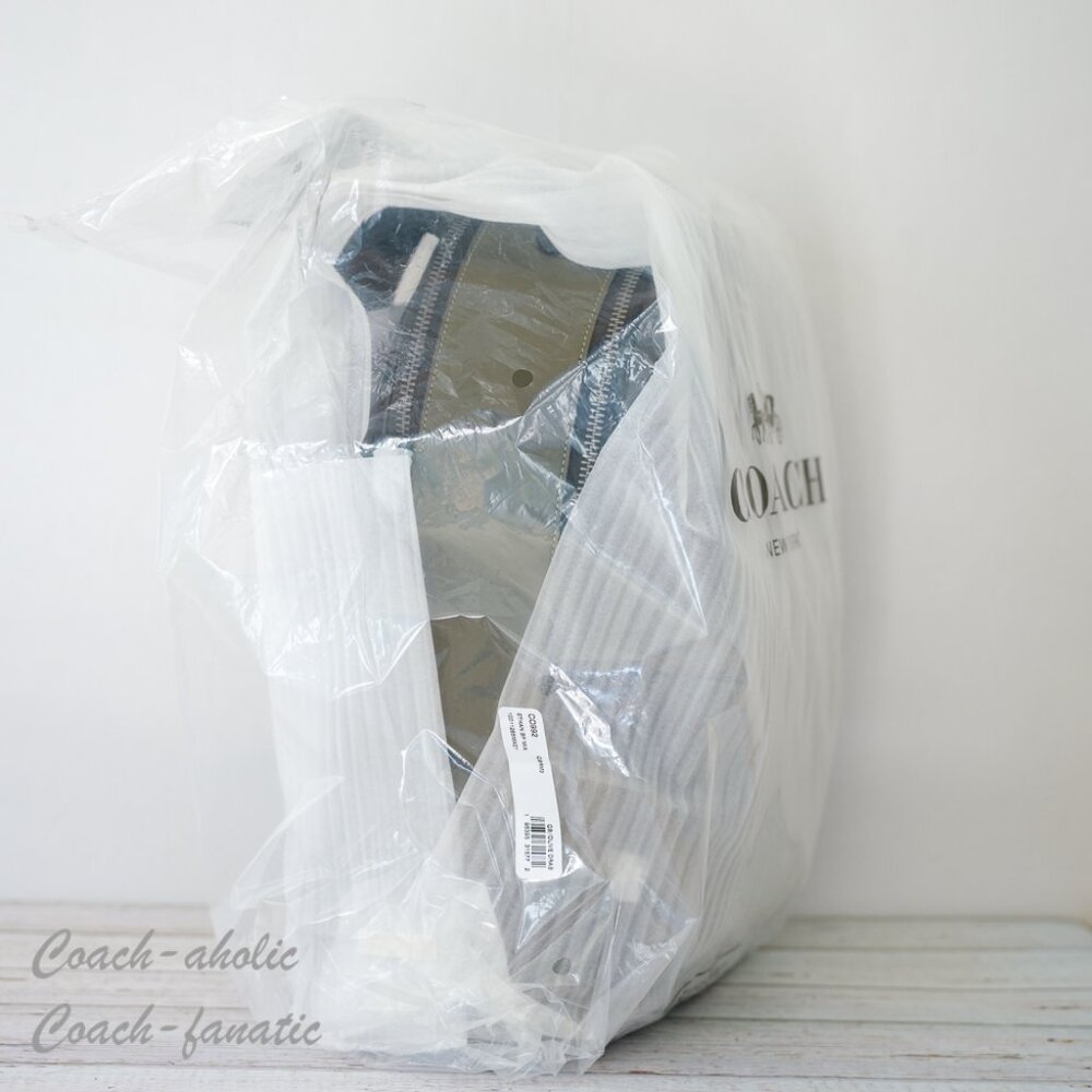 NWT Coach CO992 Ethan Canvas & Calf Leather Backpack in Gunmetal/Olive Drab - Picture 6 of 8